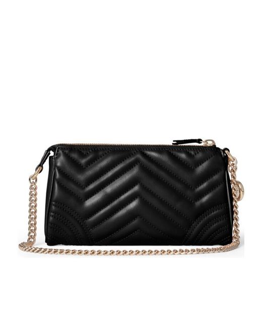 Gucci Black Gg Marmont Small Shoulder Bag