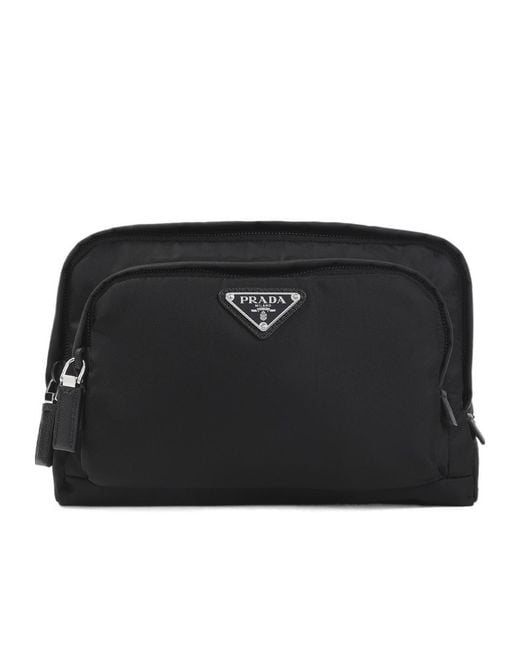 Prada Black Logo Clutch for men