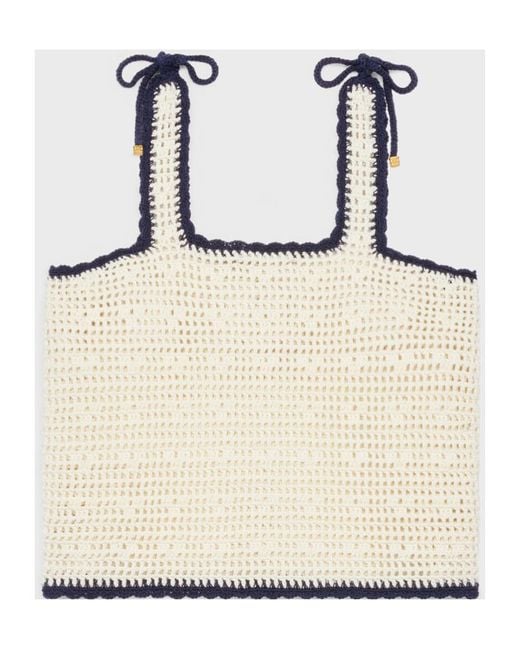 Céline Natural Triomphe Crop Top