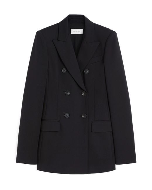 Sportmax Black Arco Double-Breasted Blazer