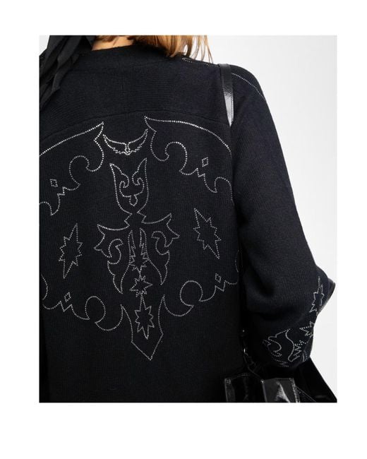Zadig & Voltaire Black Salomy Cashmere Cardigan