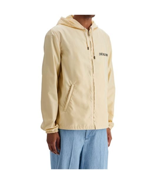 Valentino Metallic Zip-Up Drawstring Jacket for men