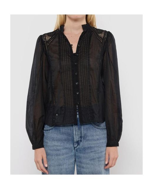Isabel Marant Black Isabel Marant Étoile Cut-Out Detailed Buttoned Shirt