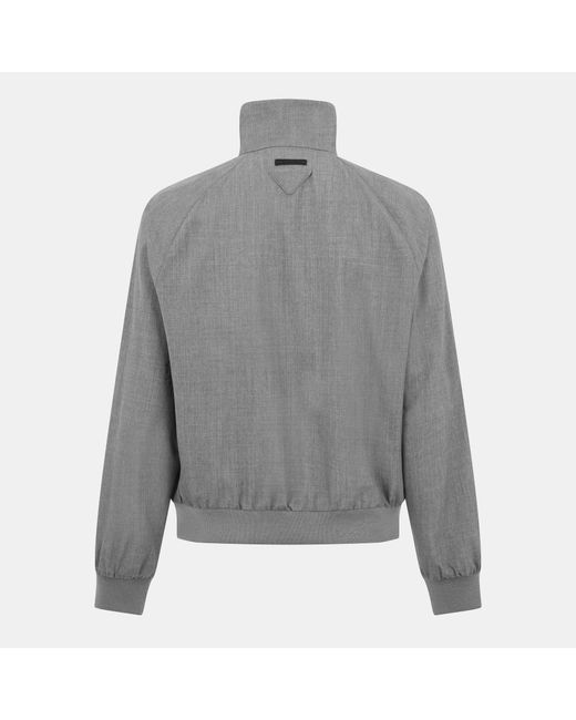 Prada Gray Zip-Up Jacket for men