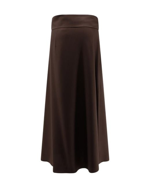 Alysi Black Pleated Detail Skirt