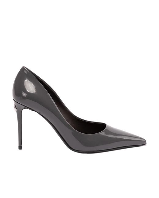 Dolce & Gabbana White Pointed Toe Polished Pumps