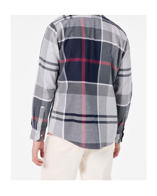 Barbour Blue Long Sleeve Patterned Shirt for men