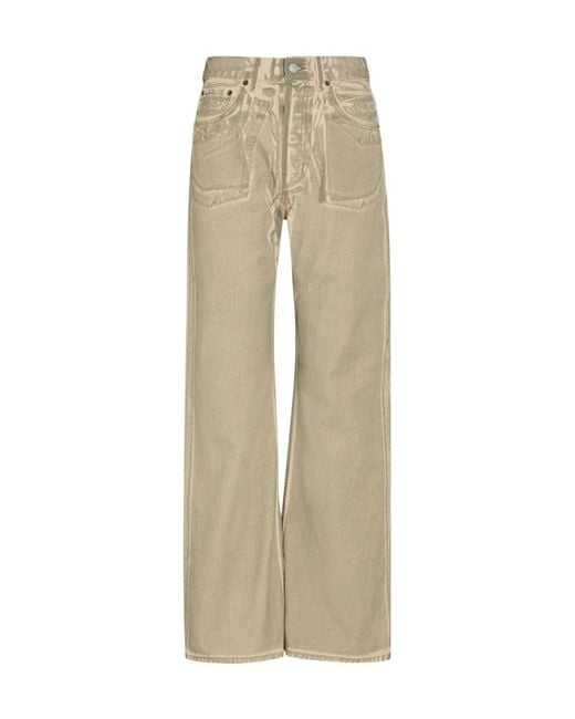 Acne Natural Comfortable Versatile Loose-Fit Jeans