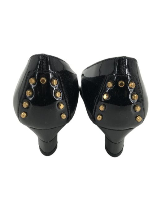 Tod's Black Logo Details Heels