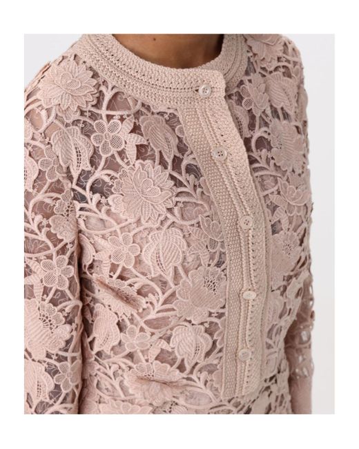 Ermanno Scervino Pink Lace Casual Jacket