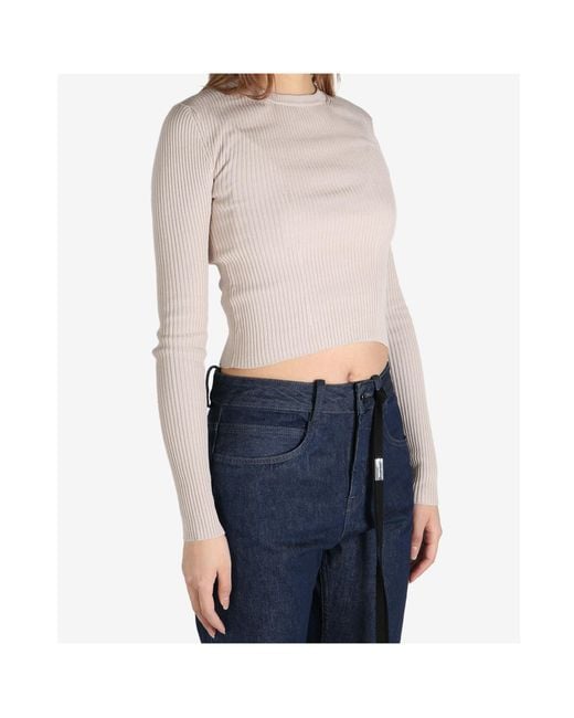 Ann Demeulemeester Blue Kati Cropped Jumper