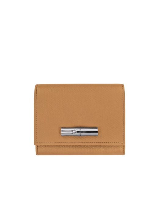 Longchamp White Le Roseau Wallet