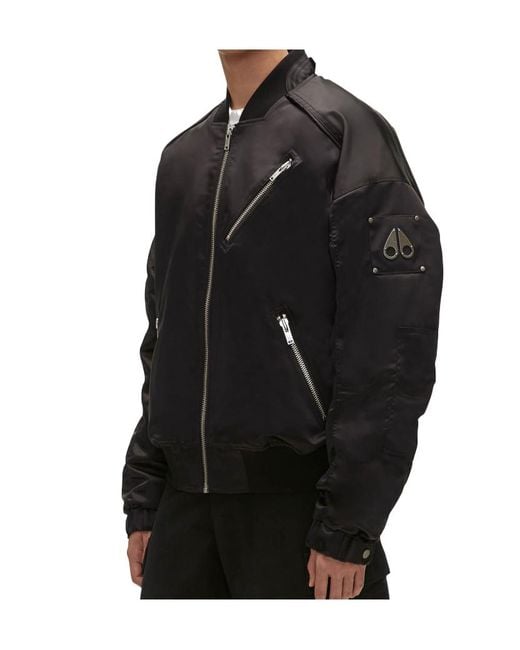 Moose Knuckles Black Logo Jacket for men