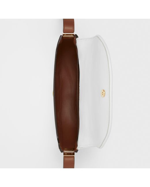 Burberry White Mini Quilted Olympia Bag