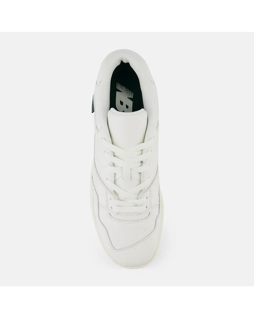 New Balance White 550 Round Toe Sneakers for men