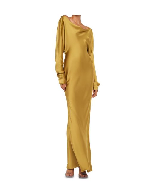 Norma Kamali Yellow Dolman Maria Gown
