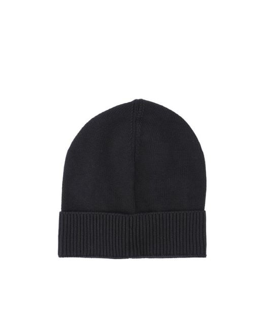 Palm Angels Blue Logo Detailed Beanie for men