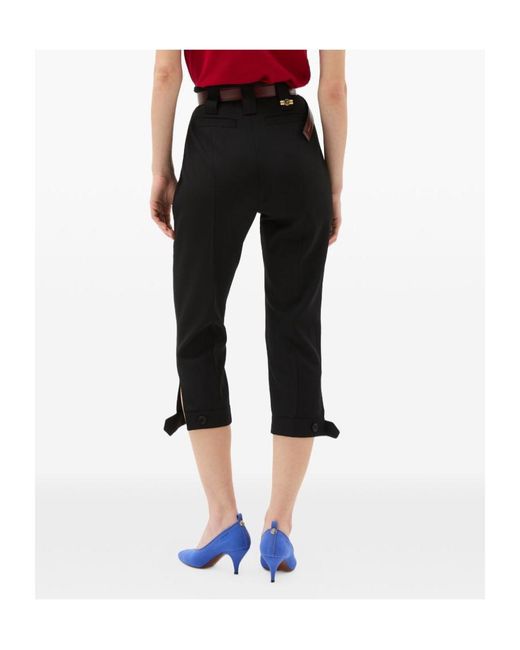Versace Black Button Detail Trousers
