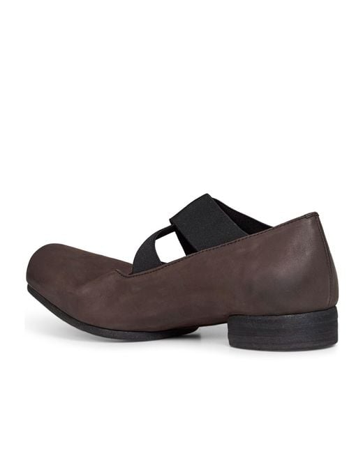 Uma Wang Brown Square-Toe Ballet Flats
