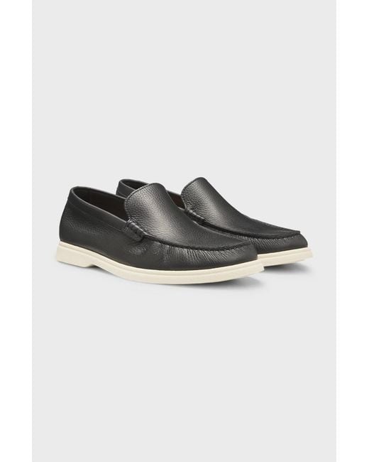 Boss Black Round Toe Loafers for men