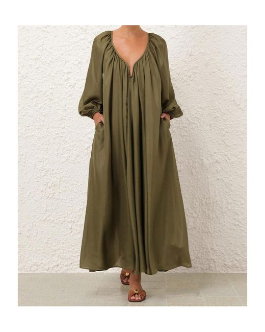 Zimmermann Green Acacia Maxi Dress