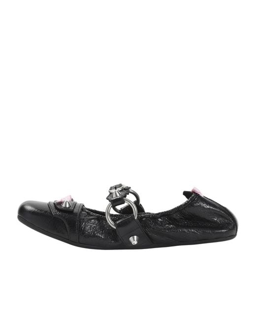 Balenciaga Black City Flat Shoes