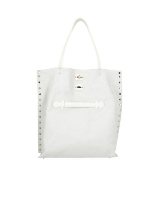 Zanellato White Logo Handbag