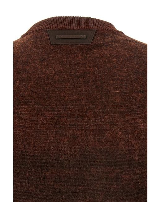 Berluti Brown Crewneck Knit Sweater for men
