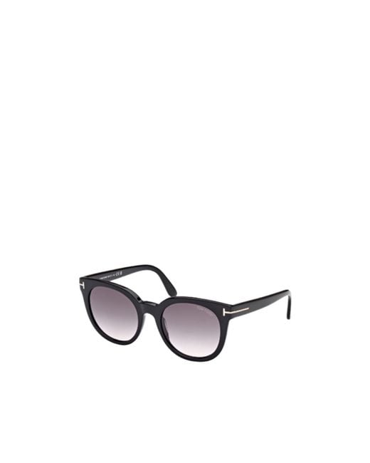 Tom Ford Metallic Eyewear Moira Round Frame Sunglasses
