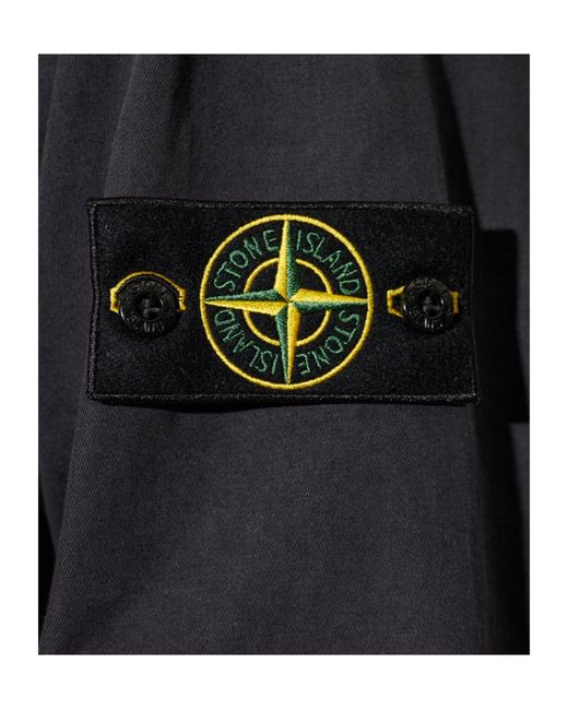 Stone Island Blue Long-Sleeved Casual Jacket for men