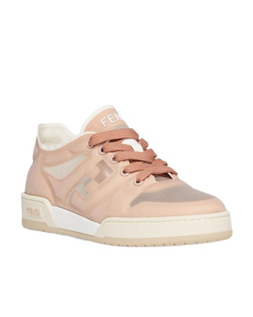 Fendi Pink Match Mesh Low-Top Sneakers
