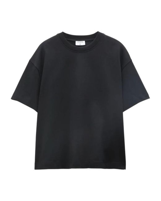 Filippa K Black Oversized Organic-Cotton T-Shirt