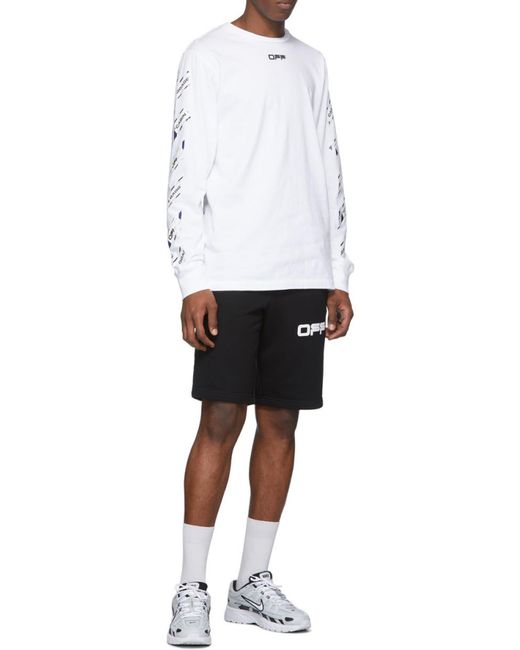 Off-White c/o Virgil Abloh White Logo Printed Long-Sleeved T-Shirt for men