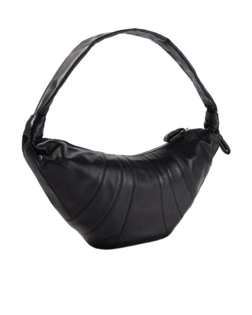 Lemaire Black Croissant Large Shoulder Bag for men