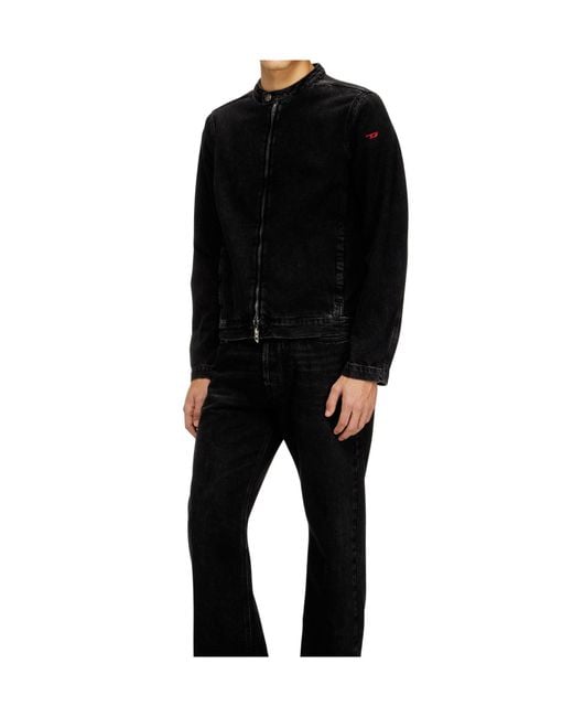 DIESEL Black D-Glory Zip-Up Jacket for men