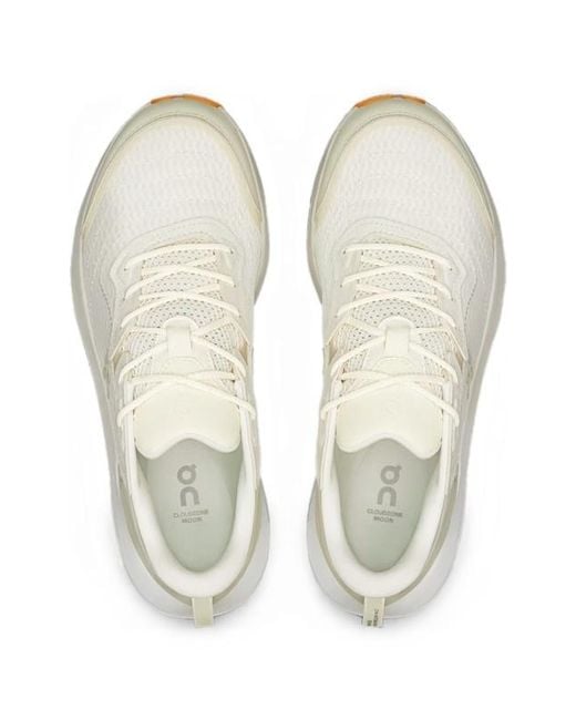On Shoes White Cloudzone Moon Sneakers