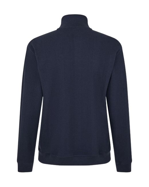 Boss Blue Structure 1/4 Zip Fleece Top for men