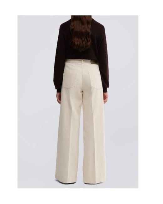 Aspesi White Wide-Leg Casual Pants