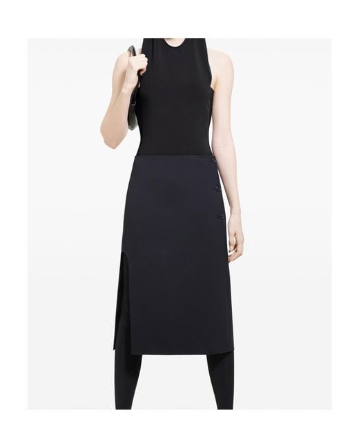 Courreges Black Hooded Bodysuit