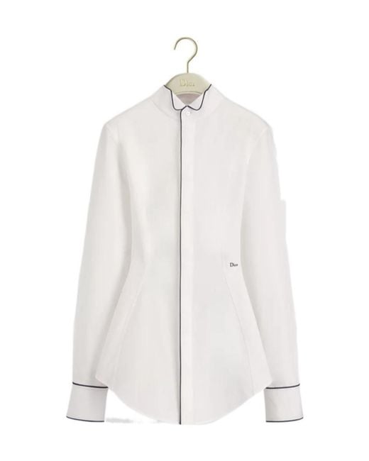 Dior White Christian Fitted Blouse
