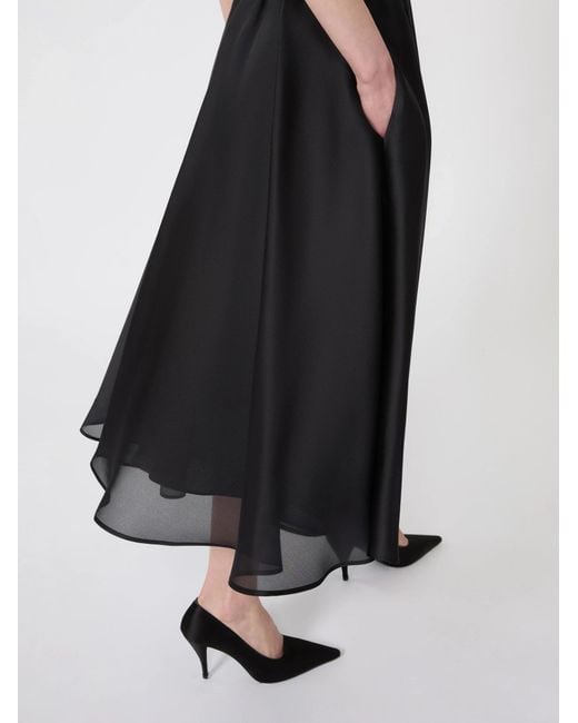 Max Mara Black Studio Calle Flared Midi Skirt