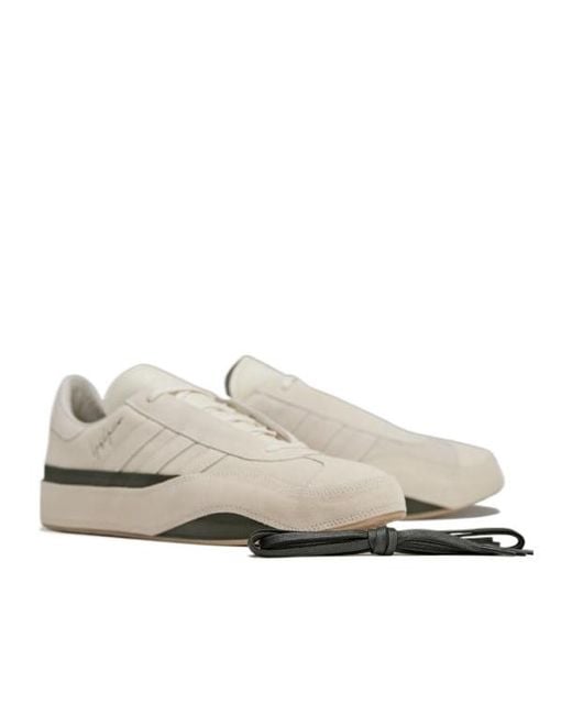 Y-3 White Gazelle Lace-Up Sneakers for men