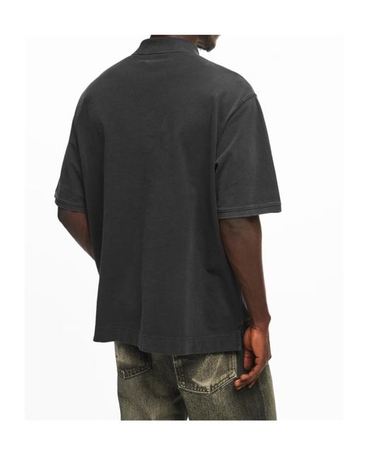 Acne Black Acne Logo Polo Sn62 for men