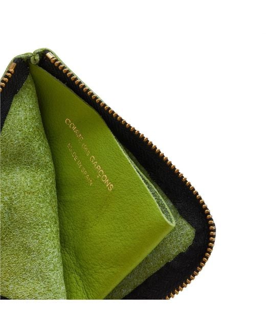 Comme des Garçons Green Zip Wallet for men