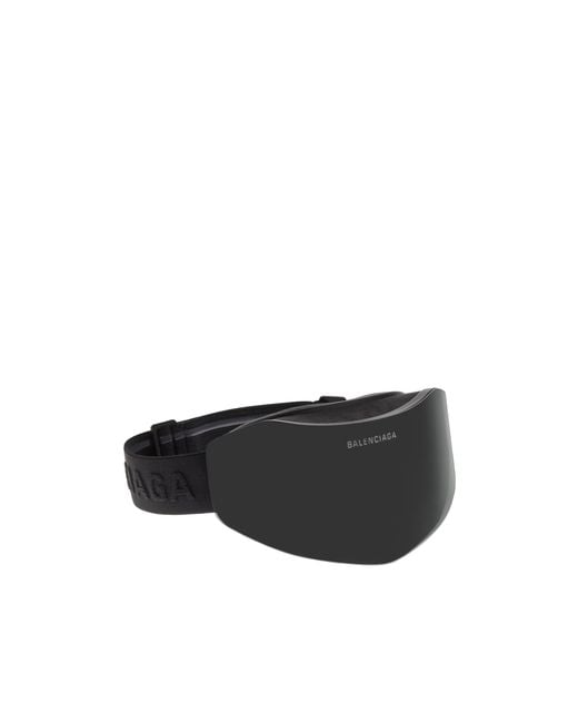 Balenciaga Black Eyewear Ski Mask Shield Sunglasses for men