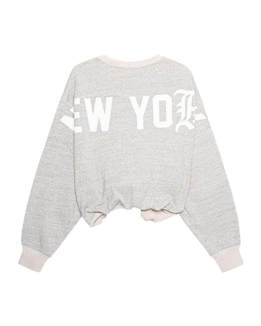 R13 White Long-Sleeve Knit Top