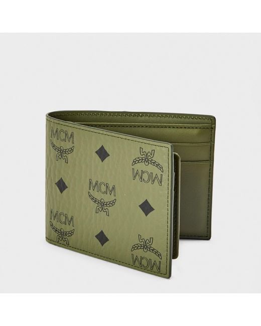 MCM Green Bifold Wallet for men