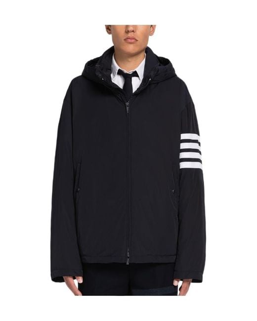 Thom Browne Black 4-Bar Stripe Padded Jacket for men