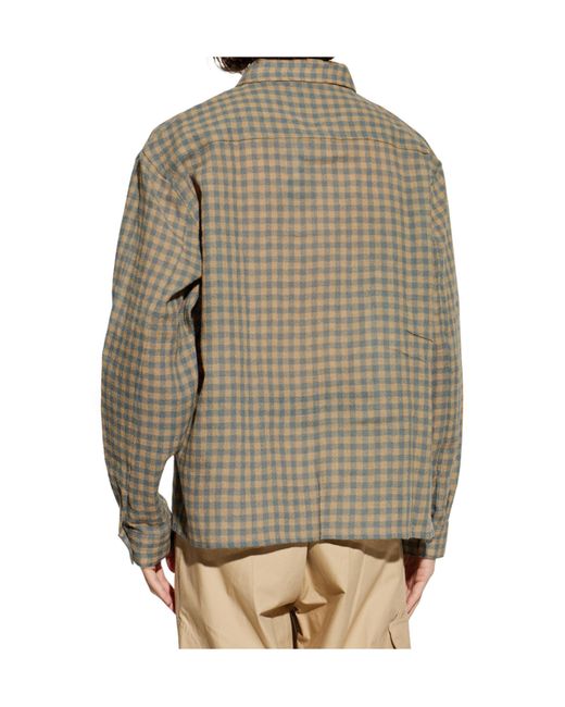 FRAME Gray Checked Buttoned-Up Shirt for men