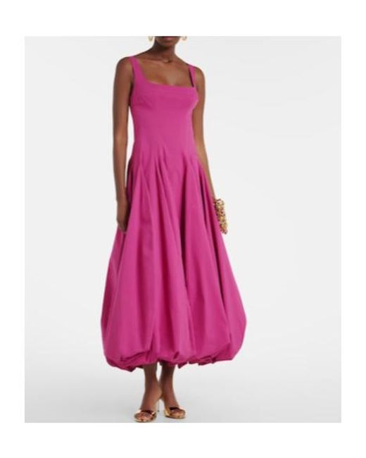 Jonathan Simkhai Pink Cotton-Blend Midi Dress
